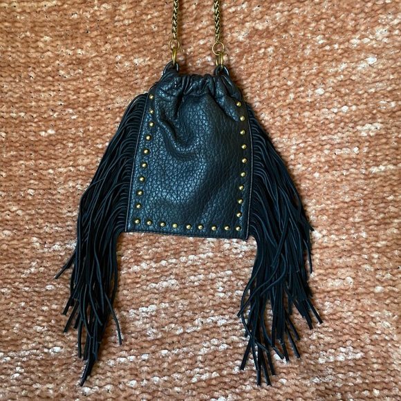 QV black fringe purse crossbody measurements in photos - Picture 4 of 10